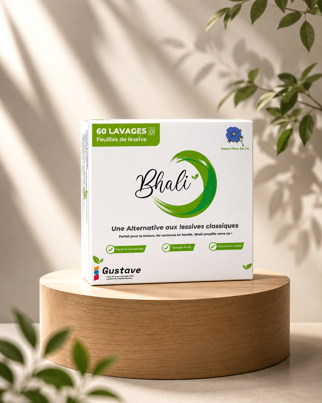 Bhali – Pack 3 + 1 Offert (240 Lavages) | 1 Boîte 60L Offerte Fleur de Lin