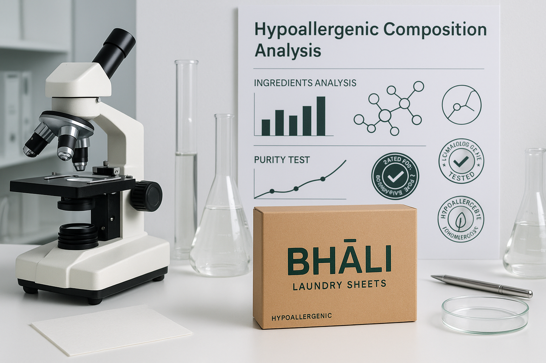 Composition hypoallergénique BHALI analysée en laboratoire avec certifications