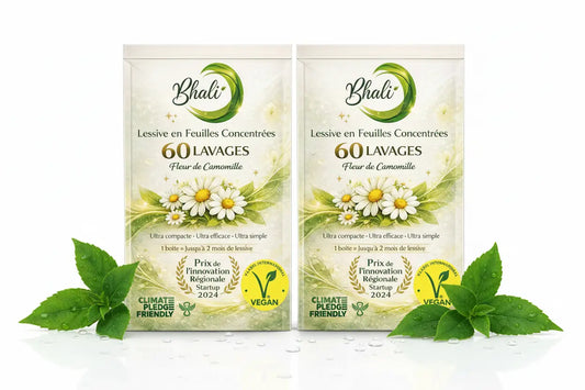lessive la moins toxique 2026 BHALI sans produits chimiques agressifs certifiée VEGAN naturelle